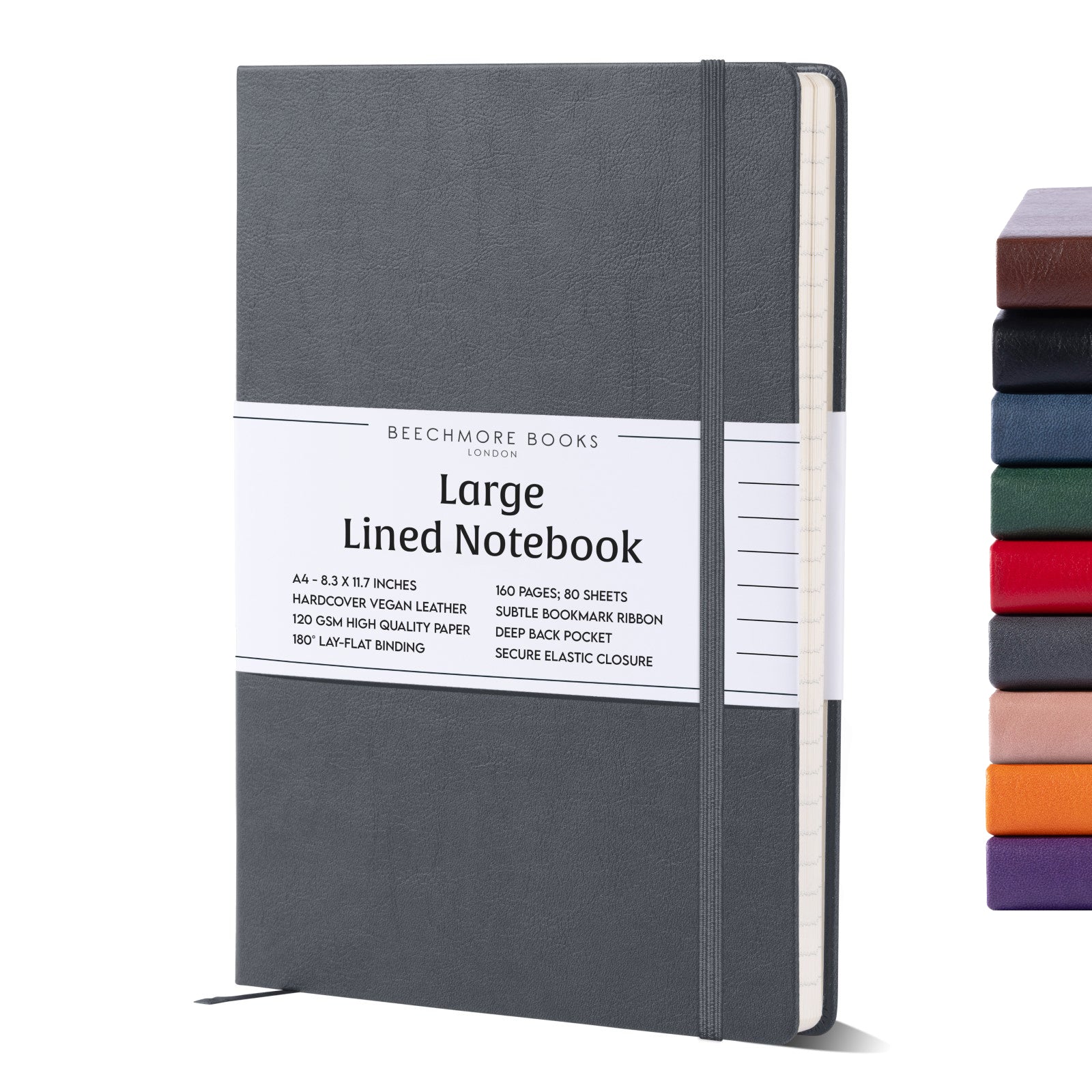 A4 Ruled Notebook - Graphite Grey