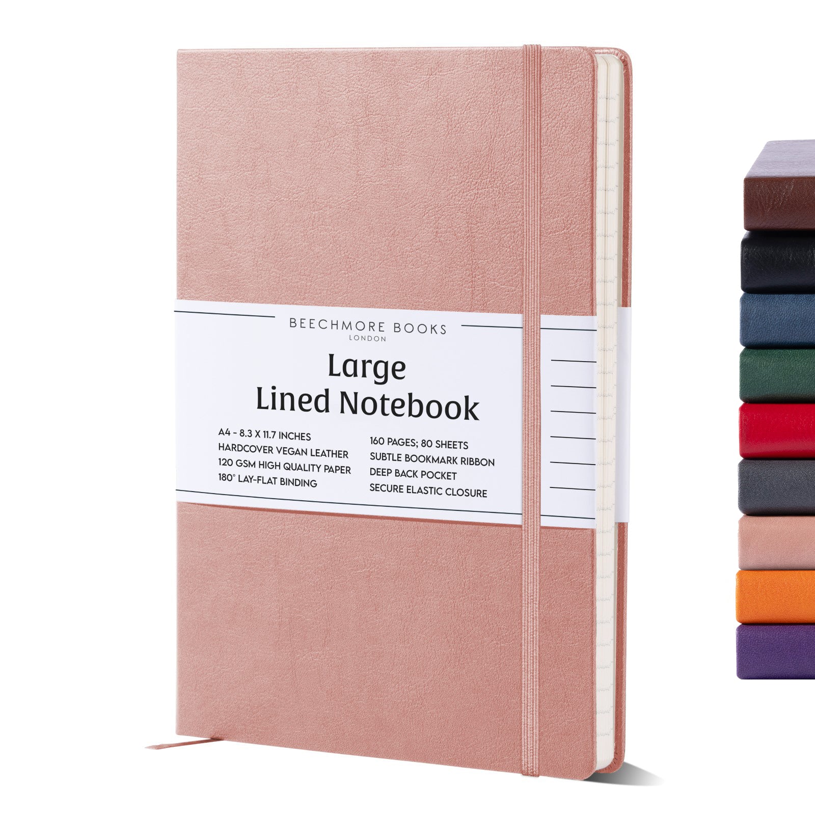 A4 Ruled Notebook - Rose Wood