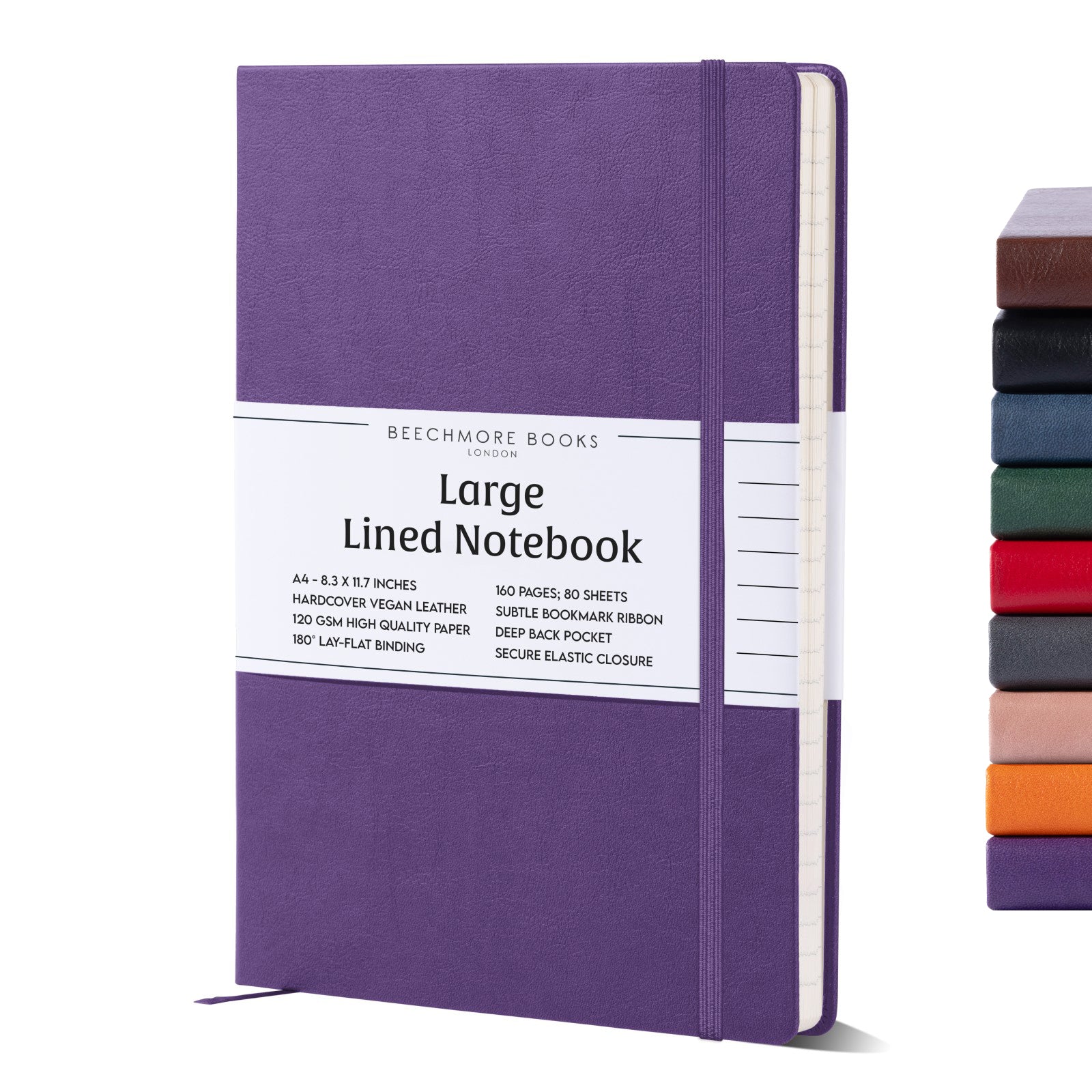 A4 Ruled Notebook - Royal Plum