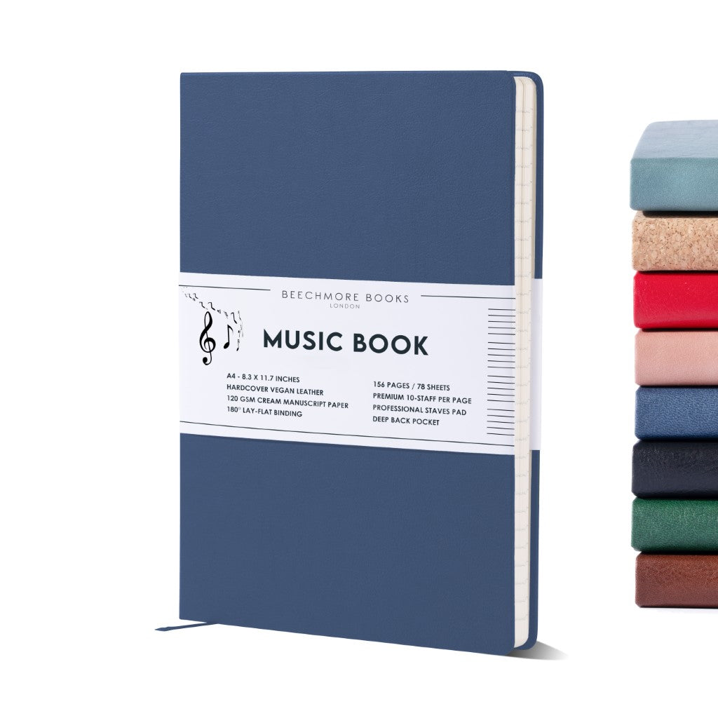 A4 Manuscript Notebook - Symphony Blue