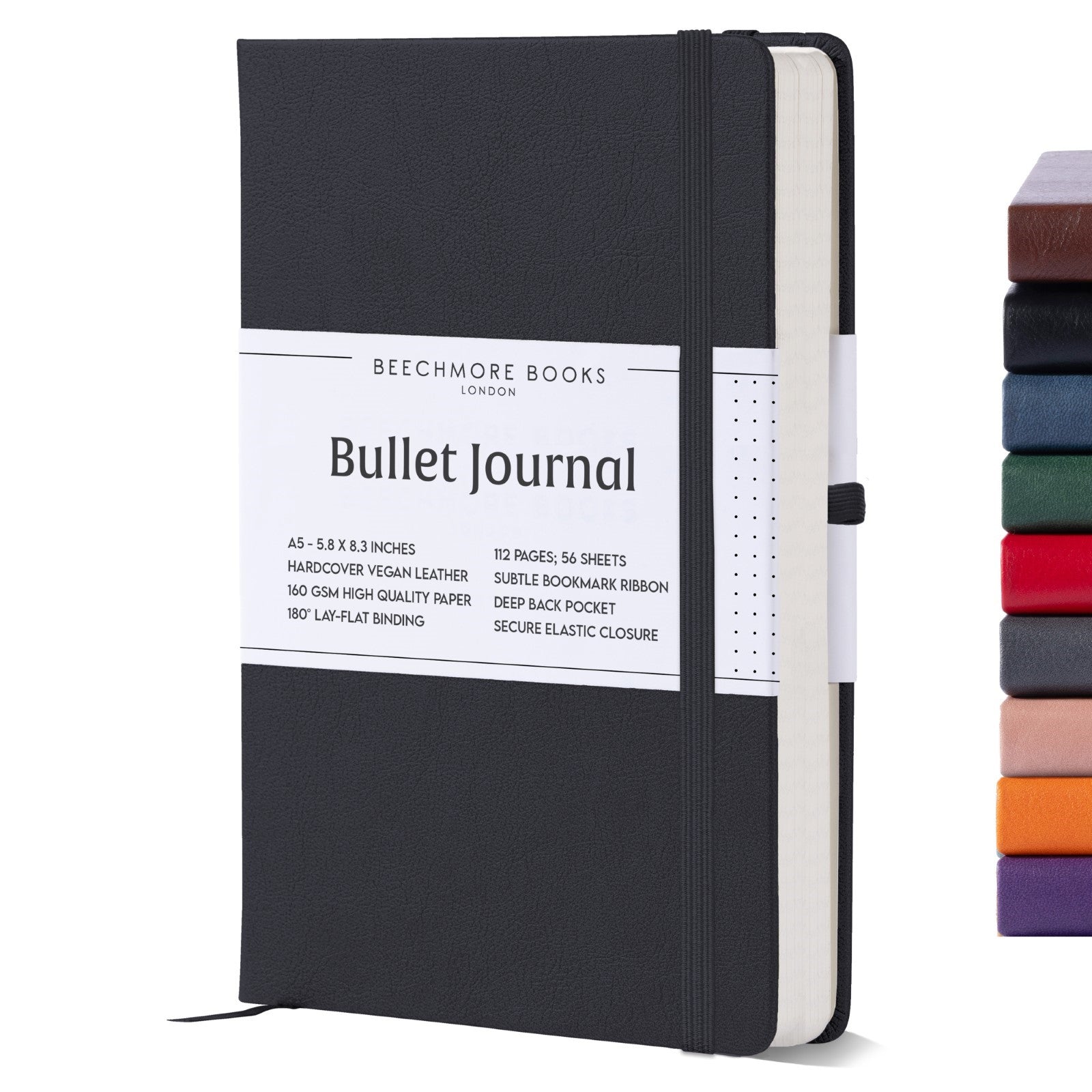 A5 Dotted Notebook - Charcoal Black