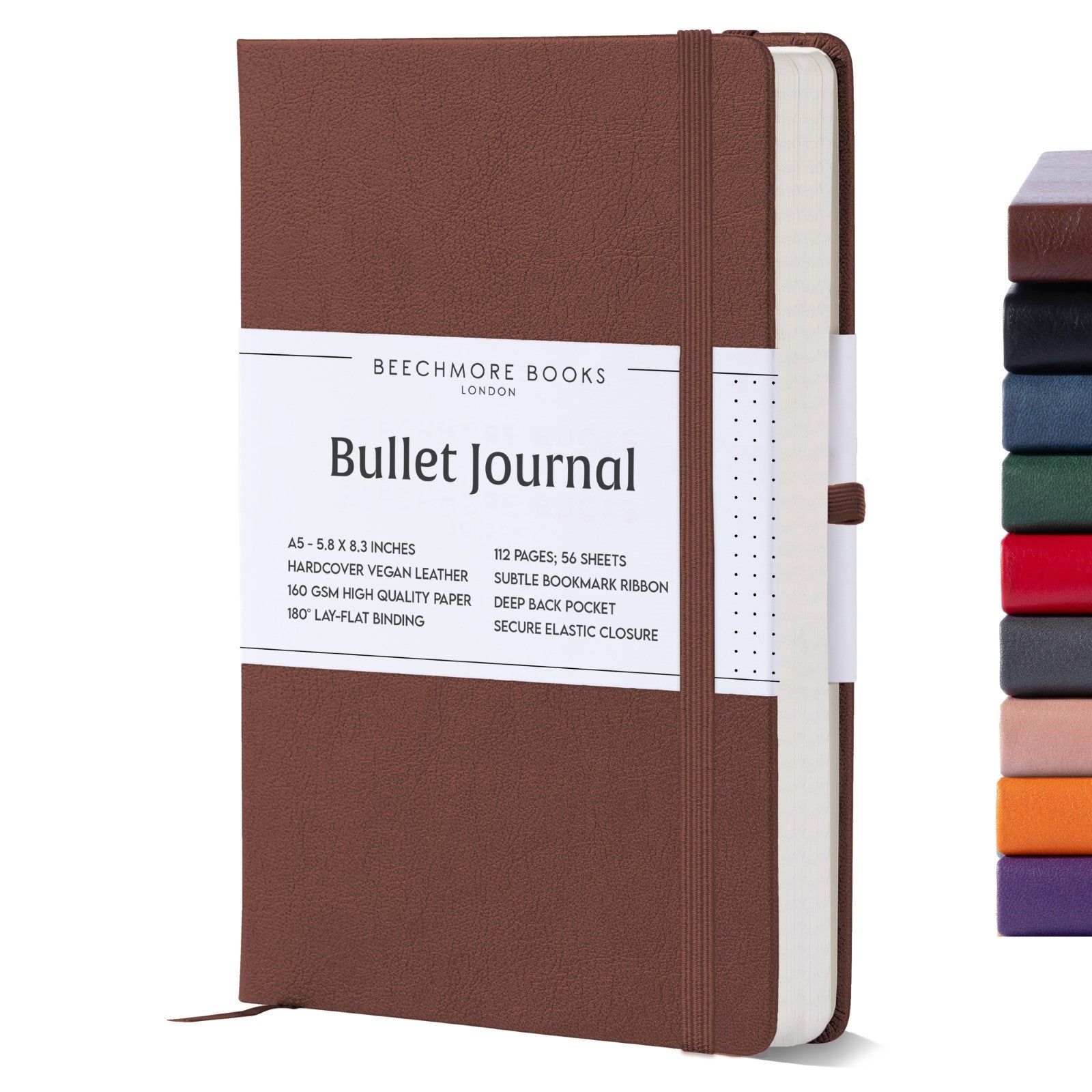 A5 Dotted Notebook - Chestnut Brown