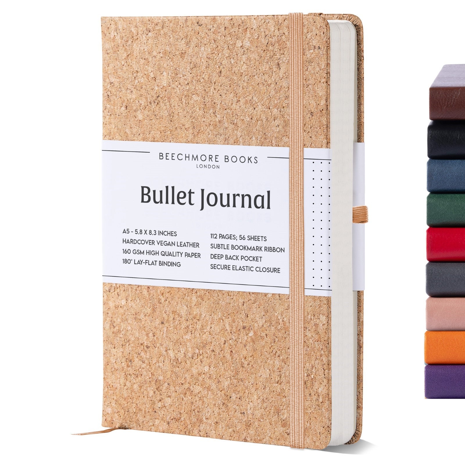 A5 Dotted Notebook - Beige Cork