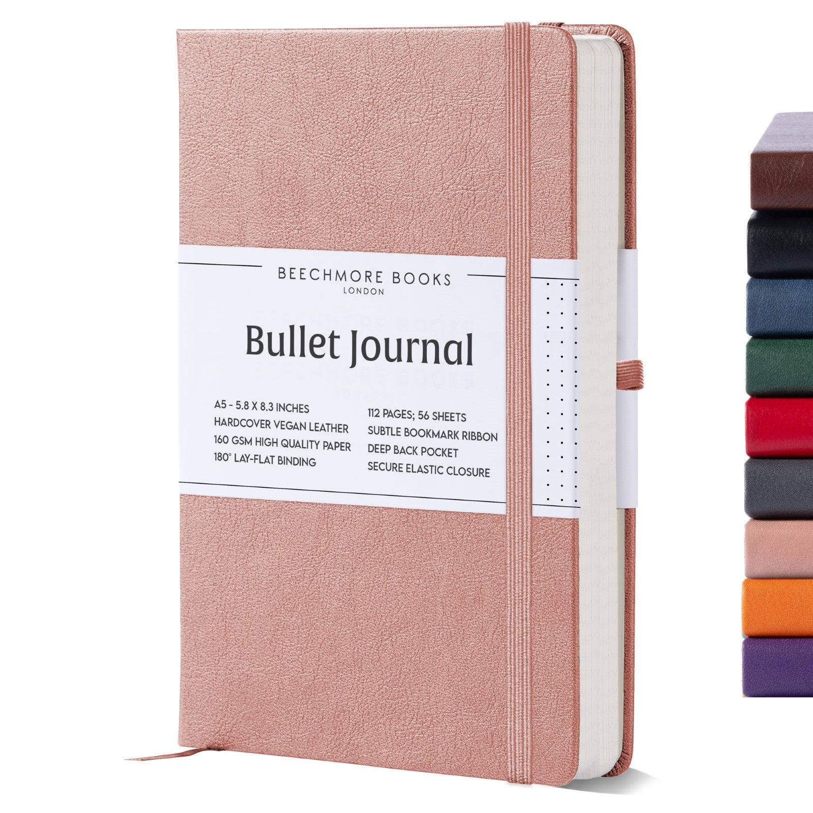 A5 Dotted Notebook - Rose Wood
