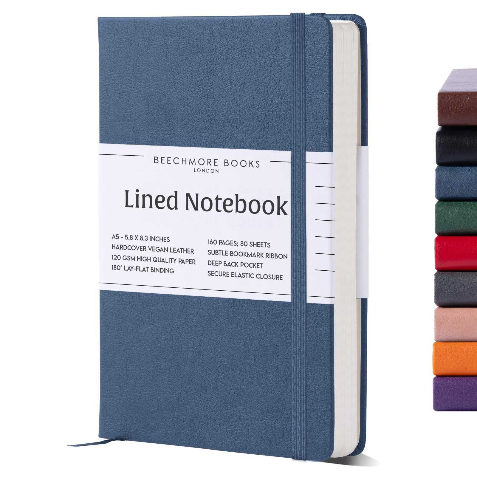 A5 Ruled Notebook - Symphony Blue