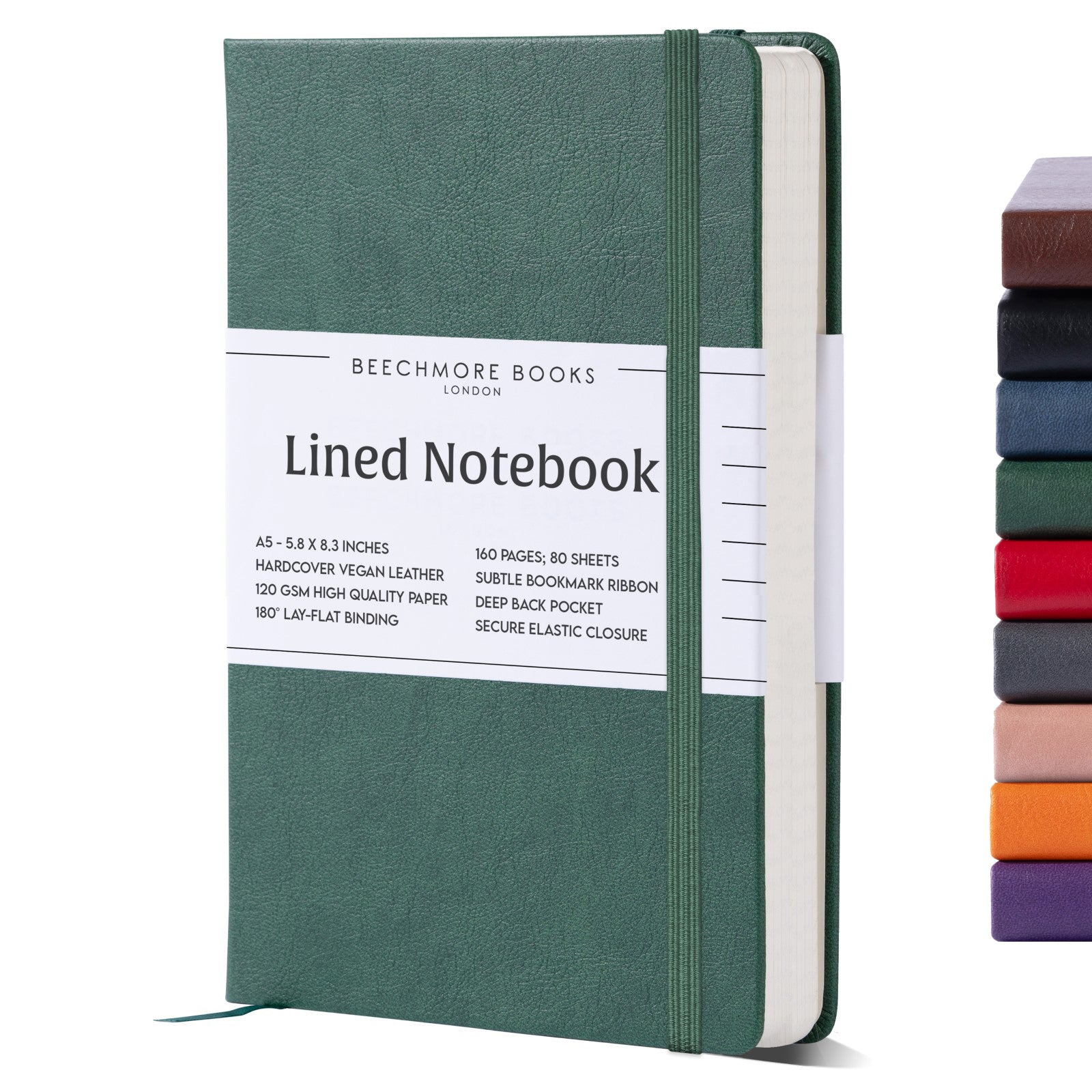 A5 Ruled Notebook - Dartmouth Green