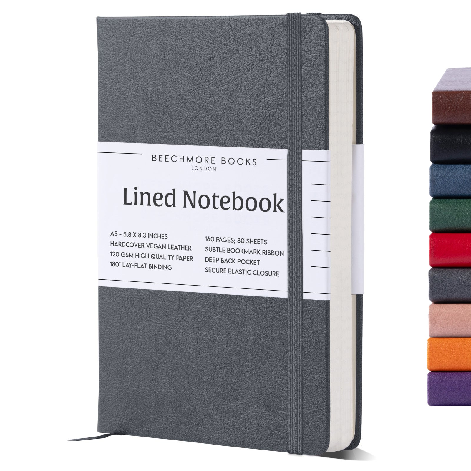 A5 Ruled Notebook - Graphite Gray