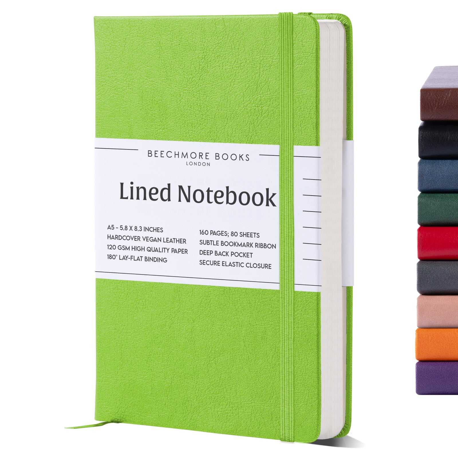 A5 Ruled Notebook - Bright Lime