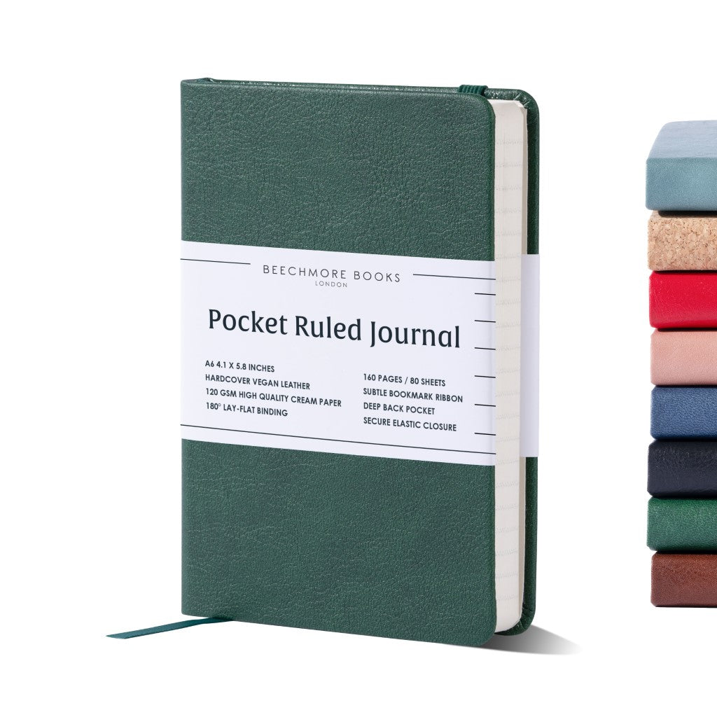 A6 Pocket Ruled Notebook - Dartmouth Green