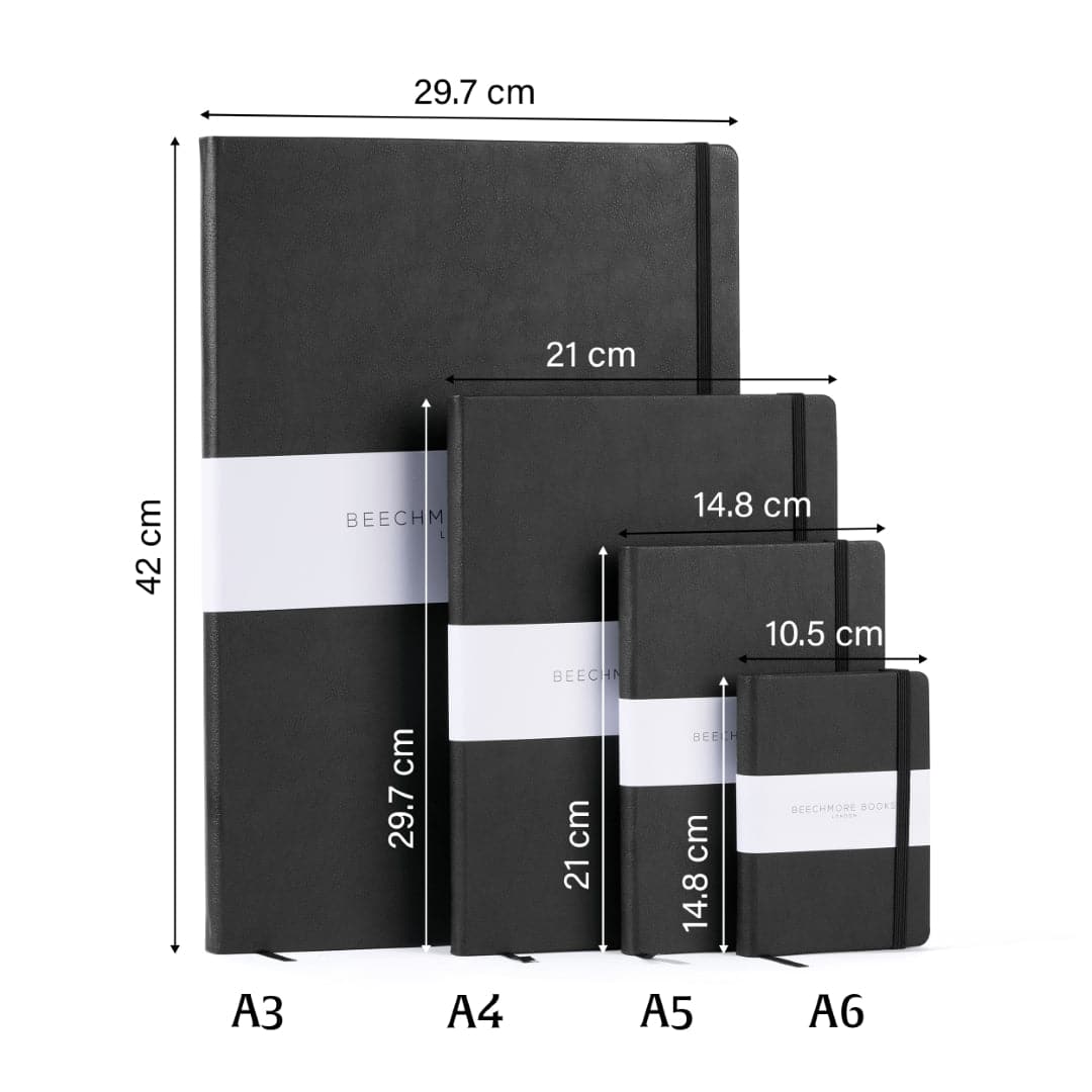 Charcoal Black A5 notebook, featuring high-quality graph paper for complex calculations.