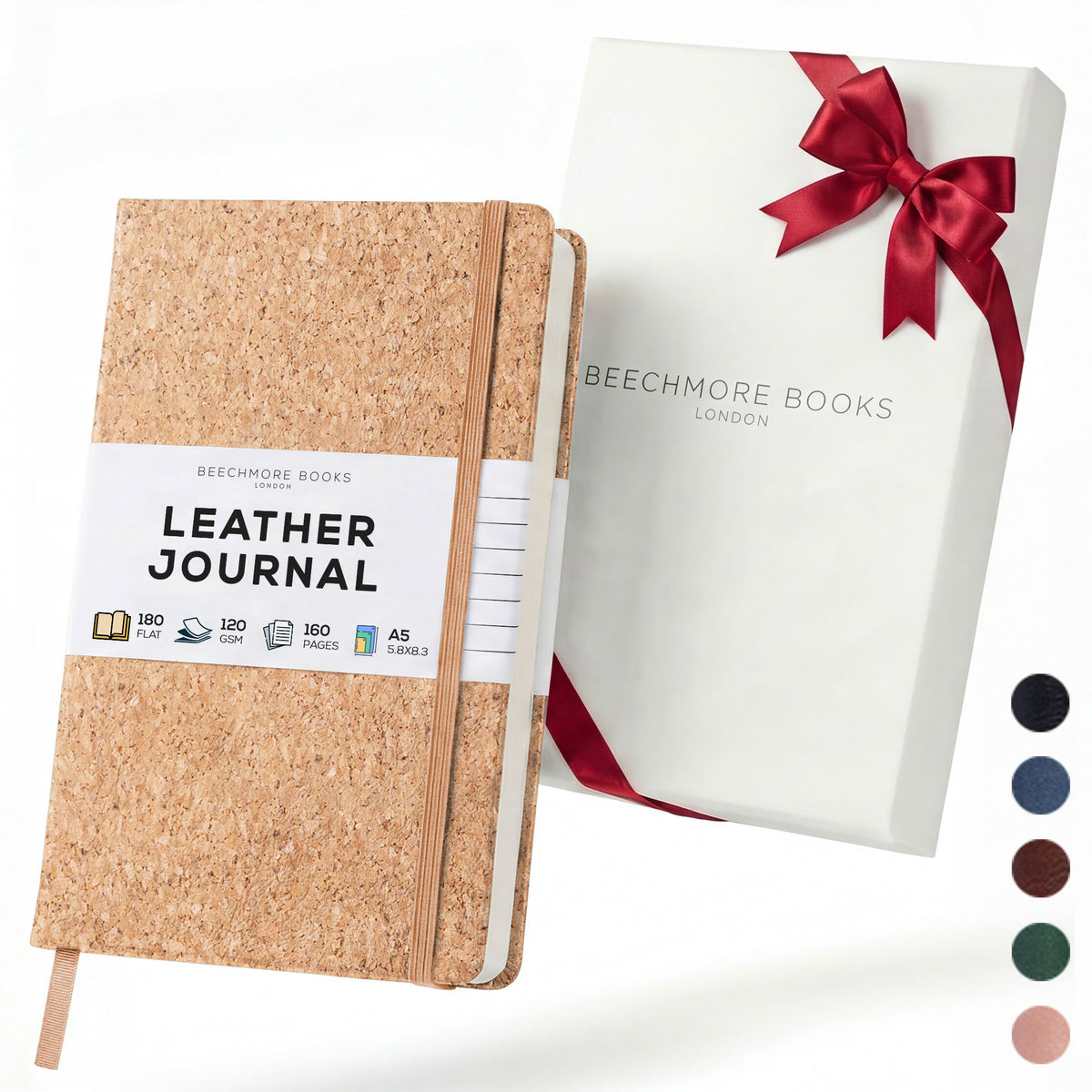 A5 Ruled Notebook - Beige Cork