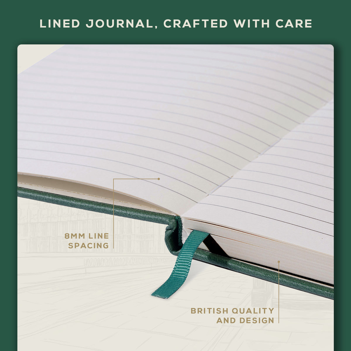 A5 Ruled Notebook - Dartmouth Green