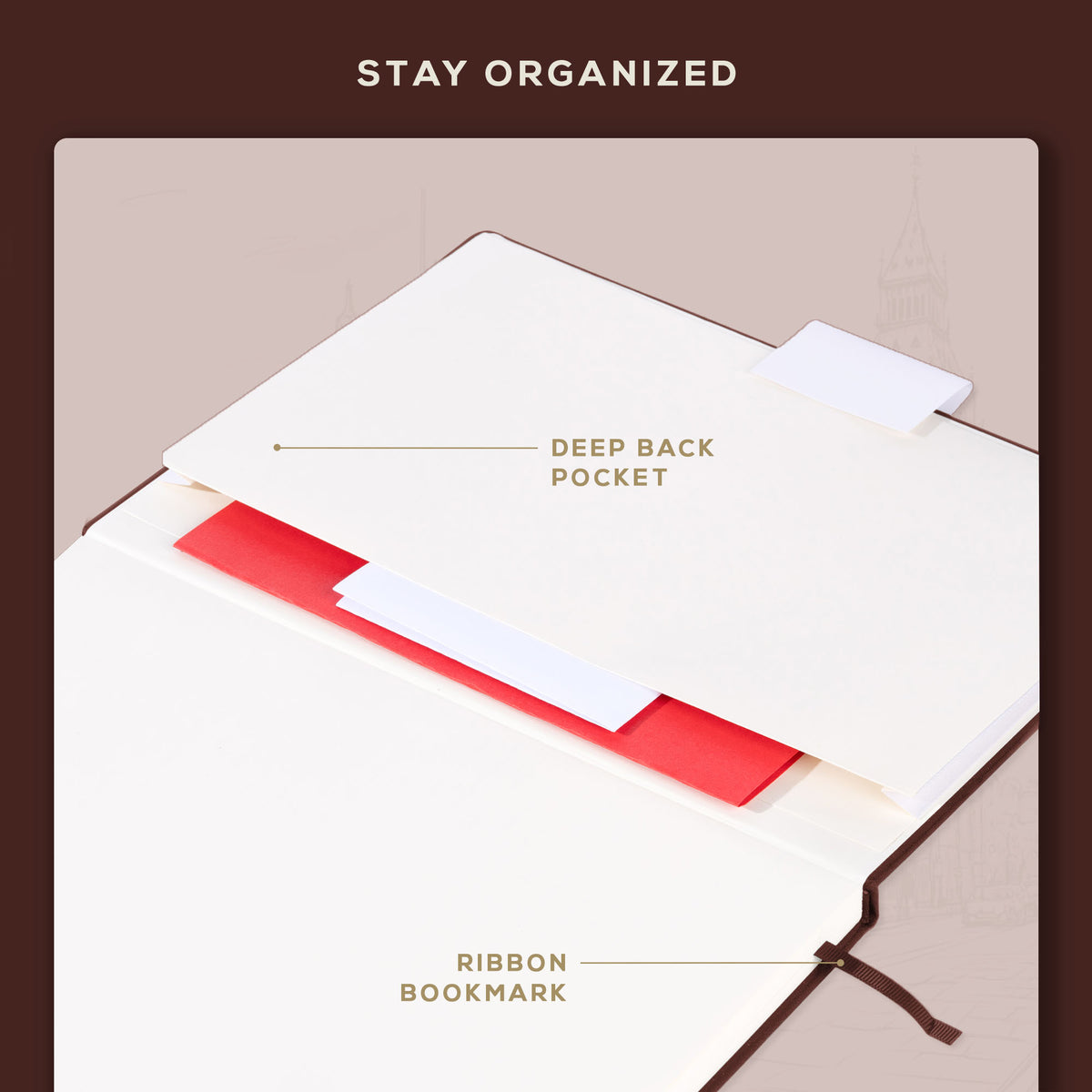 A4 Ruled Notebook - Chestnut Brown