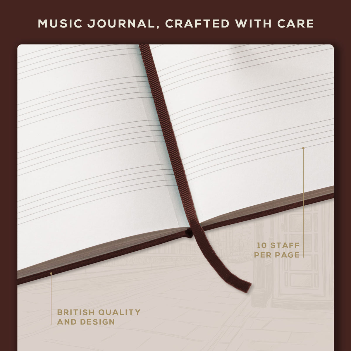 A4 Manuscript Notebook - Chestnut Brown