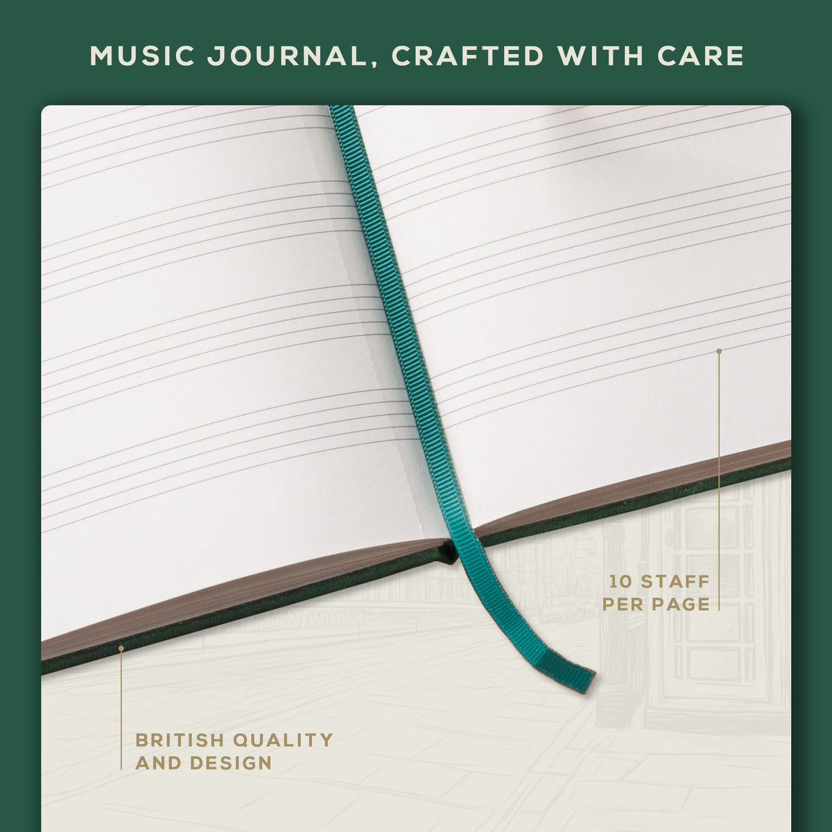 A4 Manuscript Notebook - Dartmouth Green