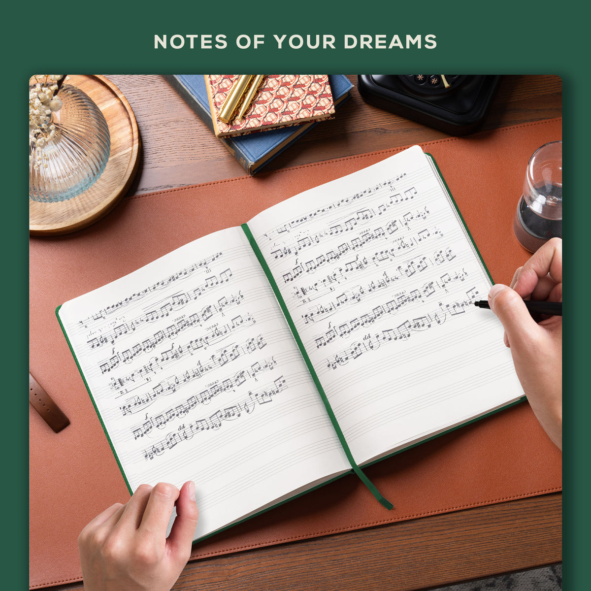 A4 Manuscript Notebook - Dartmouth Green
