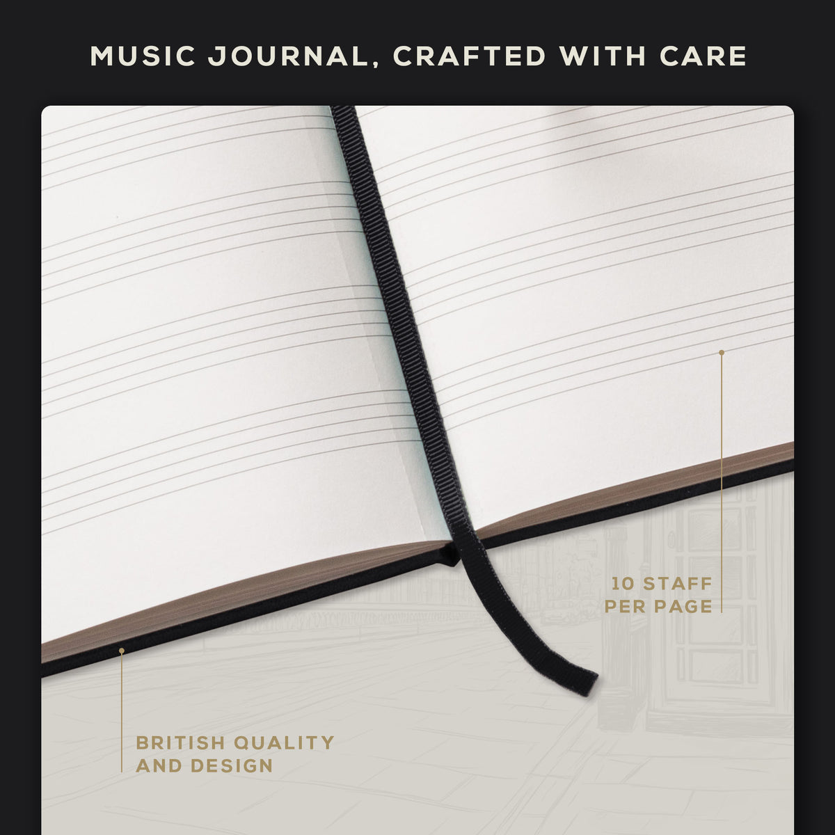A4 Manuscript Notebook - Charcoal Black