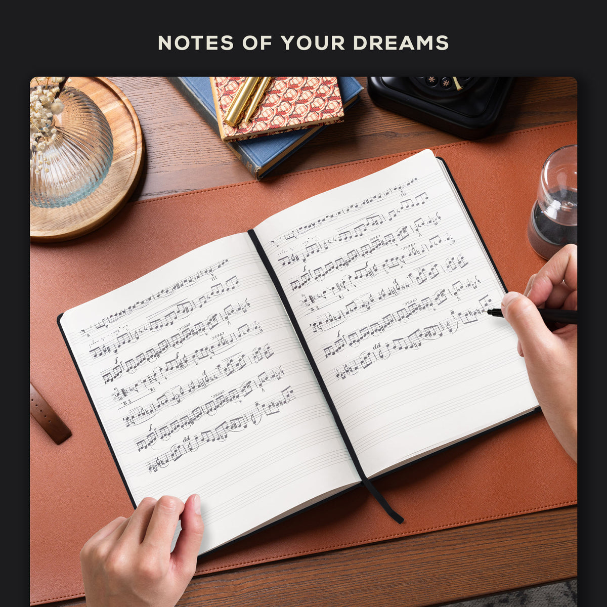 A4 Manuscript Notebook - Charcoal Black