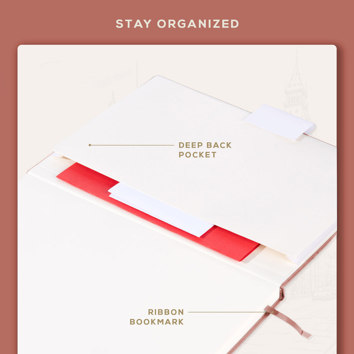A4 Manuscript Notebook - Rose Wood