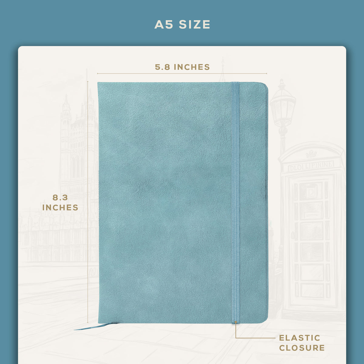 A5 Ruled Notebook - Arctic Teal