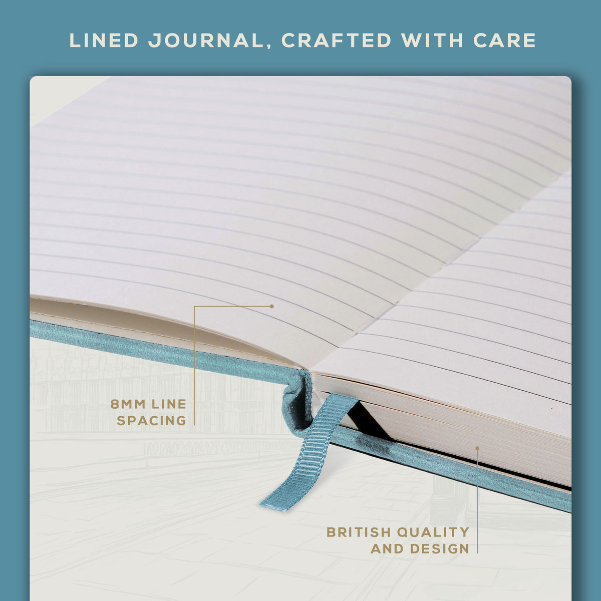 A5 Ruled Notebook - Arctic Teal