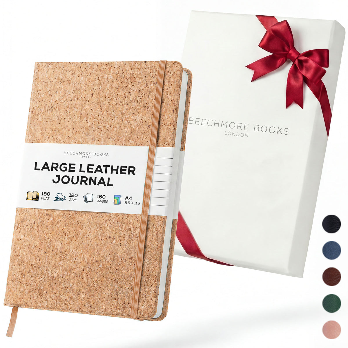 A4 Ruled Notebook - Beige Cork