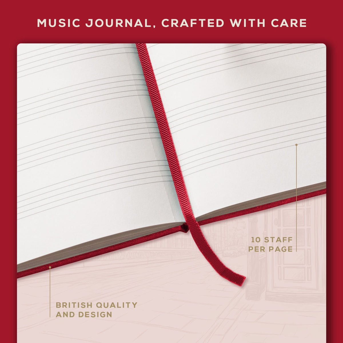 A4 Manuscript Notebook - Scarlet Red