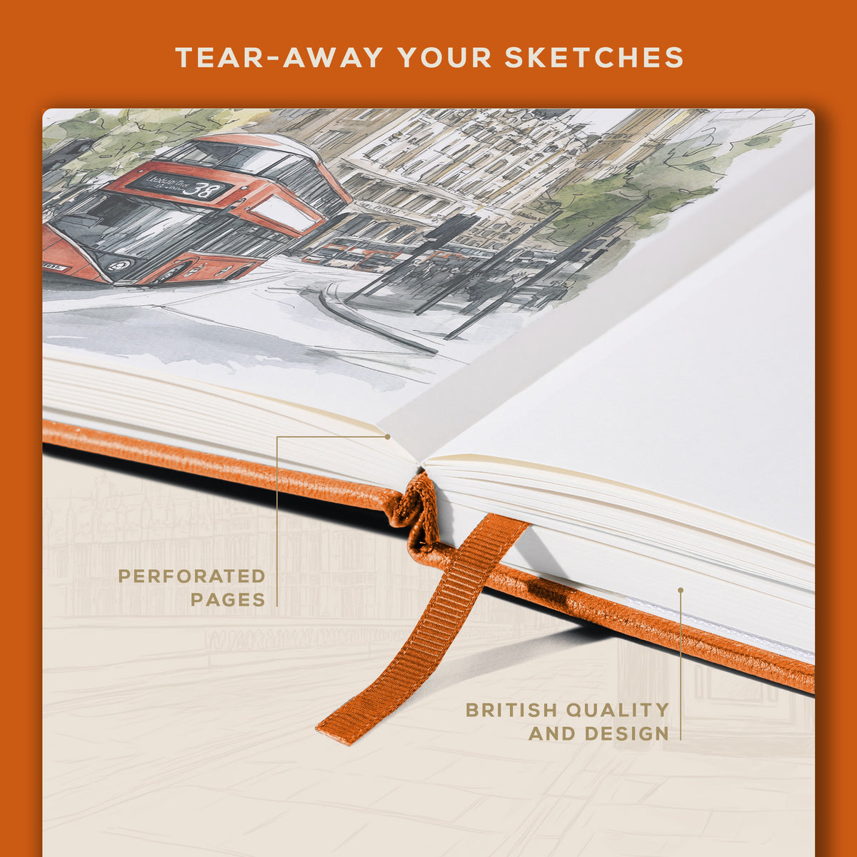 A3 Sketchbook - Orange