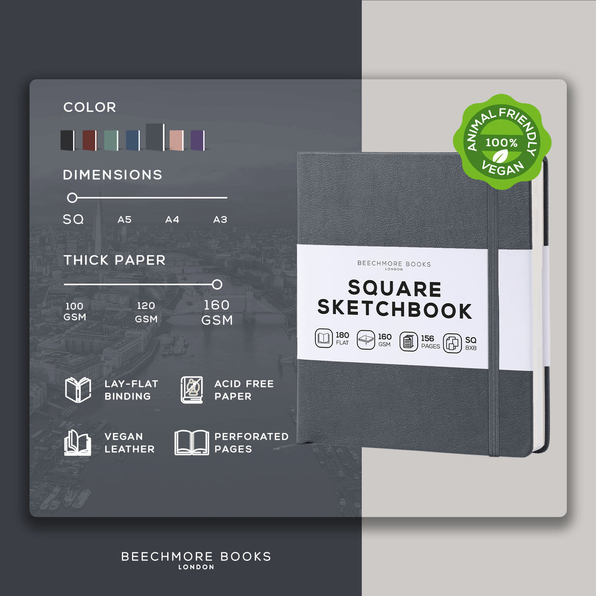 Art Square Sketchbook - Graphite Grey
