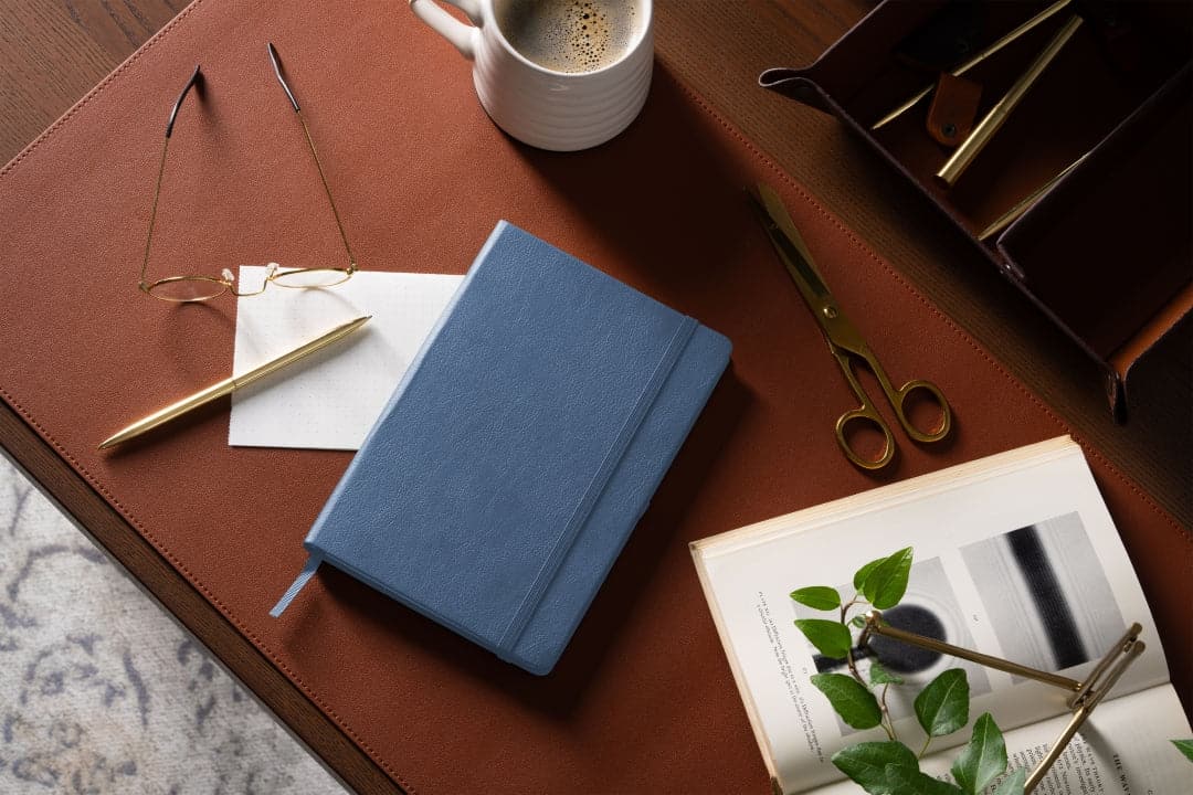A5 graph notebook in Symphony Blue, for serene and precise plotting against a calming blue backdrop.