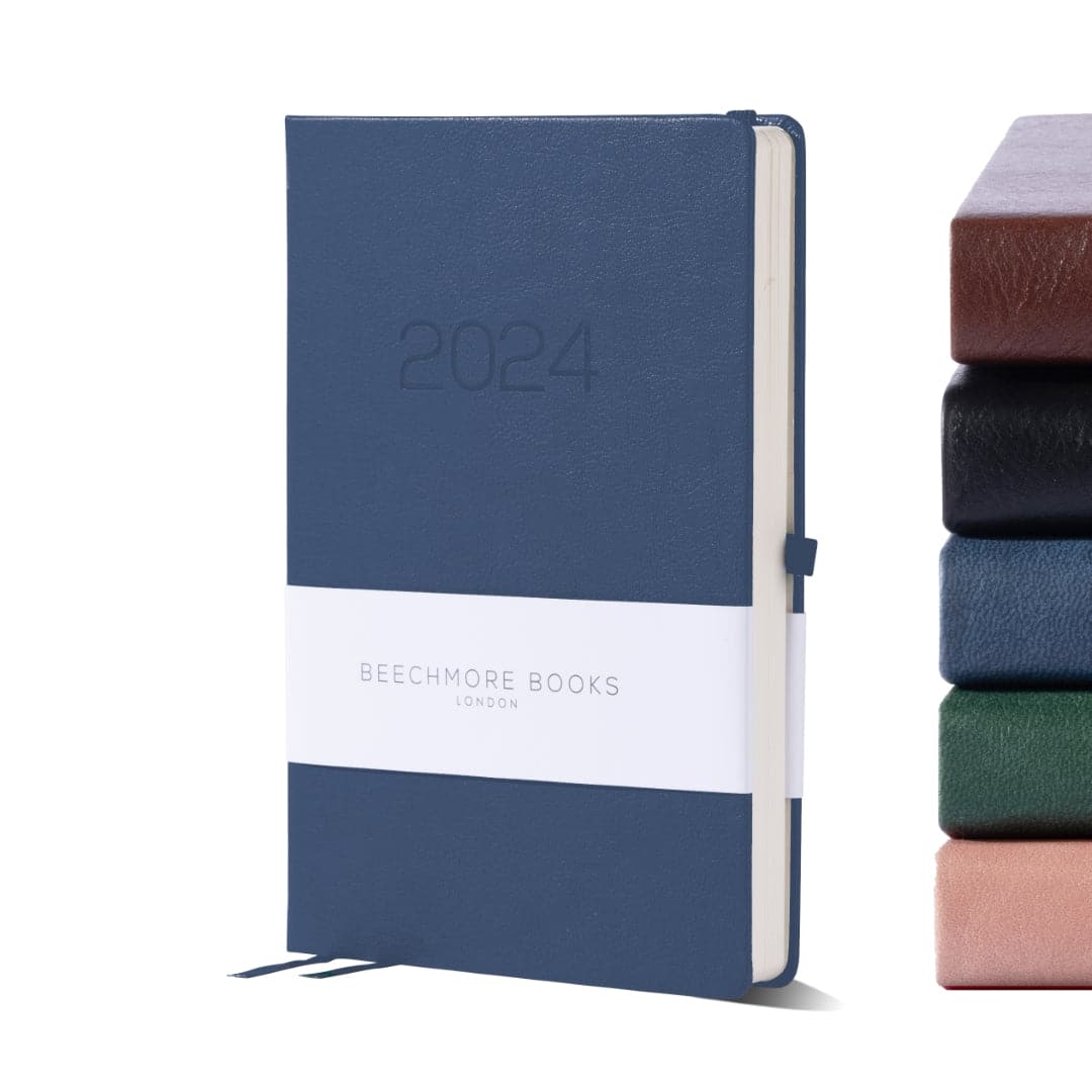 Symphony Blue A5 weekly planner by Beechmore, designed to calm and organize your week