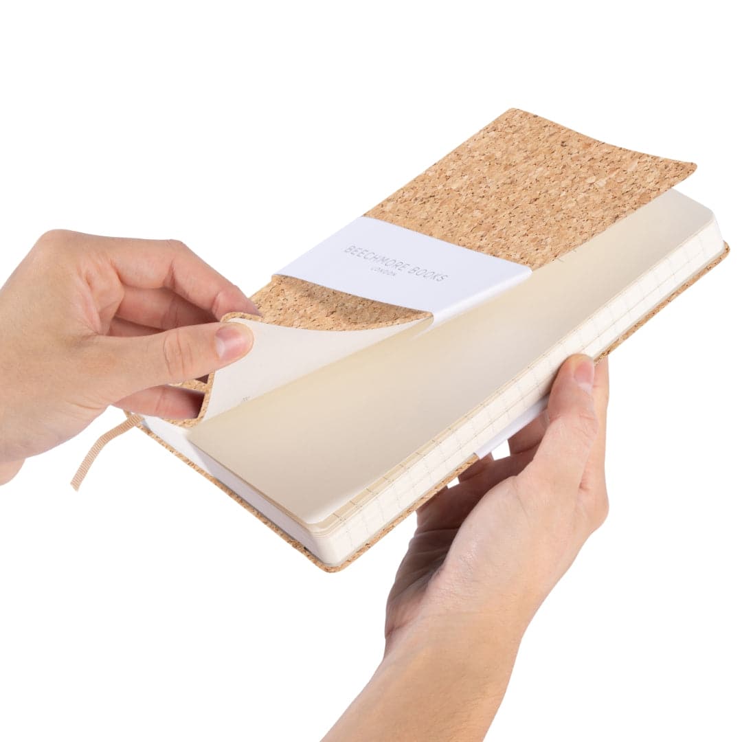 Beechmore's A5 Beige Cork journal, combining sustainability with structured note-taking.