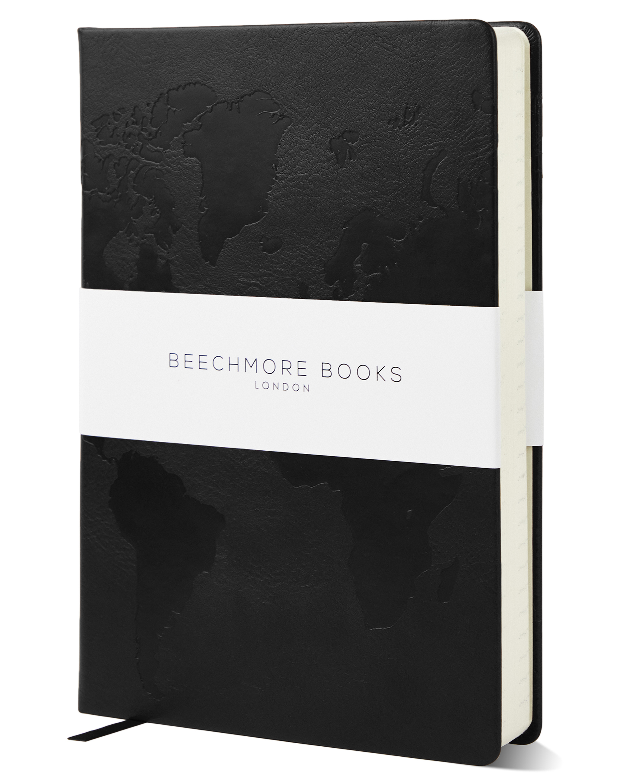 Sleek Charcoal Black A5 travel planner by Beechmore, perfect for sophisticated adventurers.