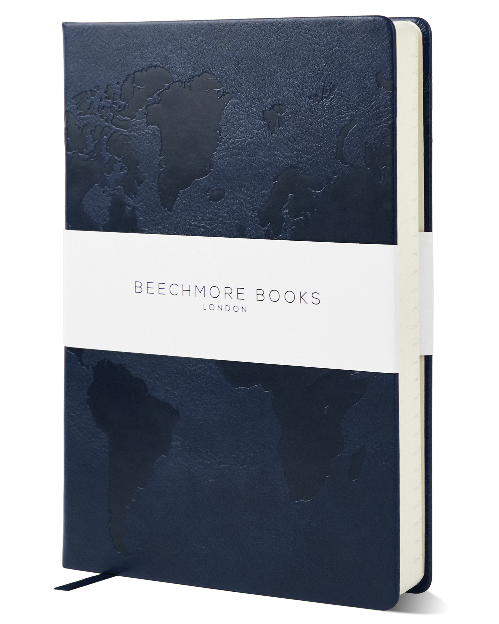 Symphony Blue A5 travel planner by Beechmore, echoing the tranquility of the world's waters in your plans.