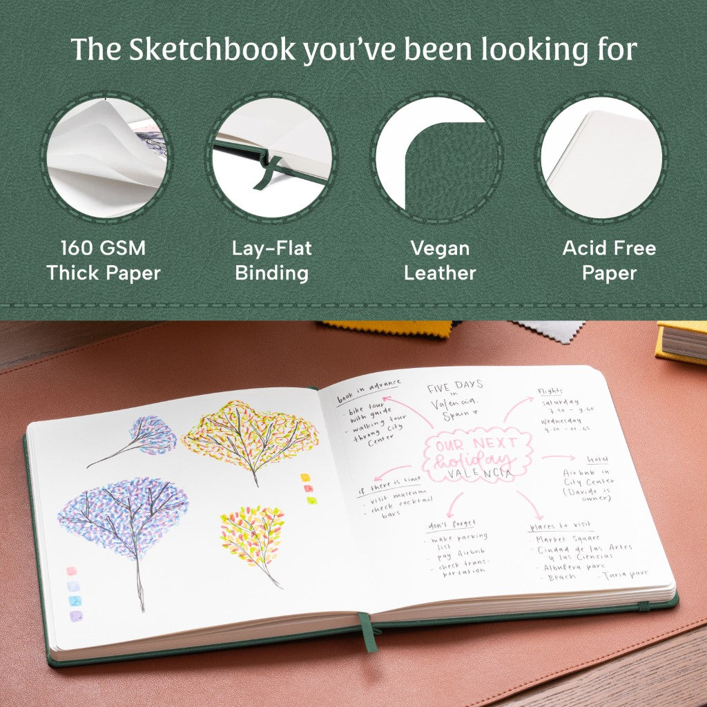 Art Square Sketchbook - Dartmouth Green