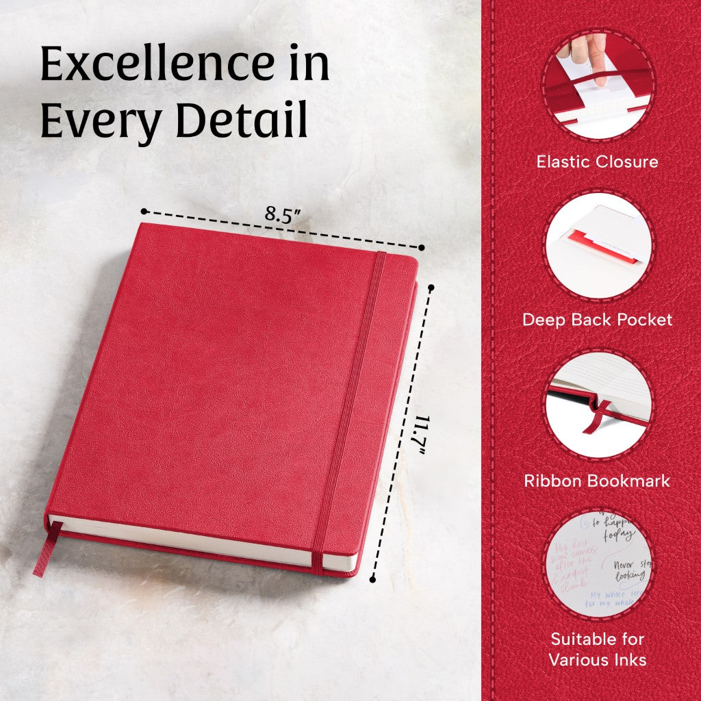A4 Manuscript Notebook - Scarlet Red