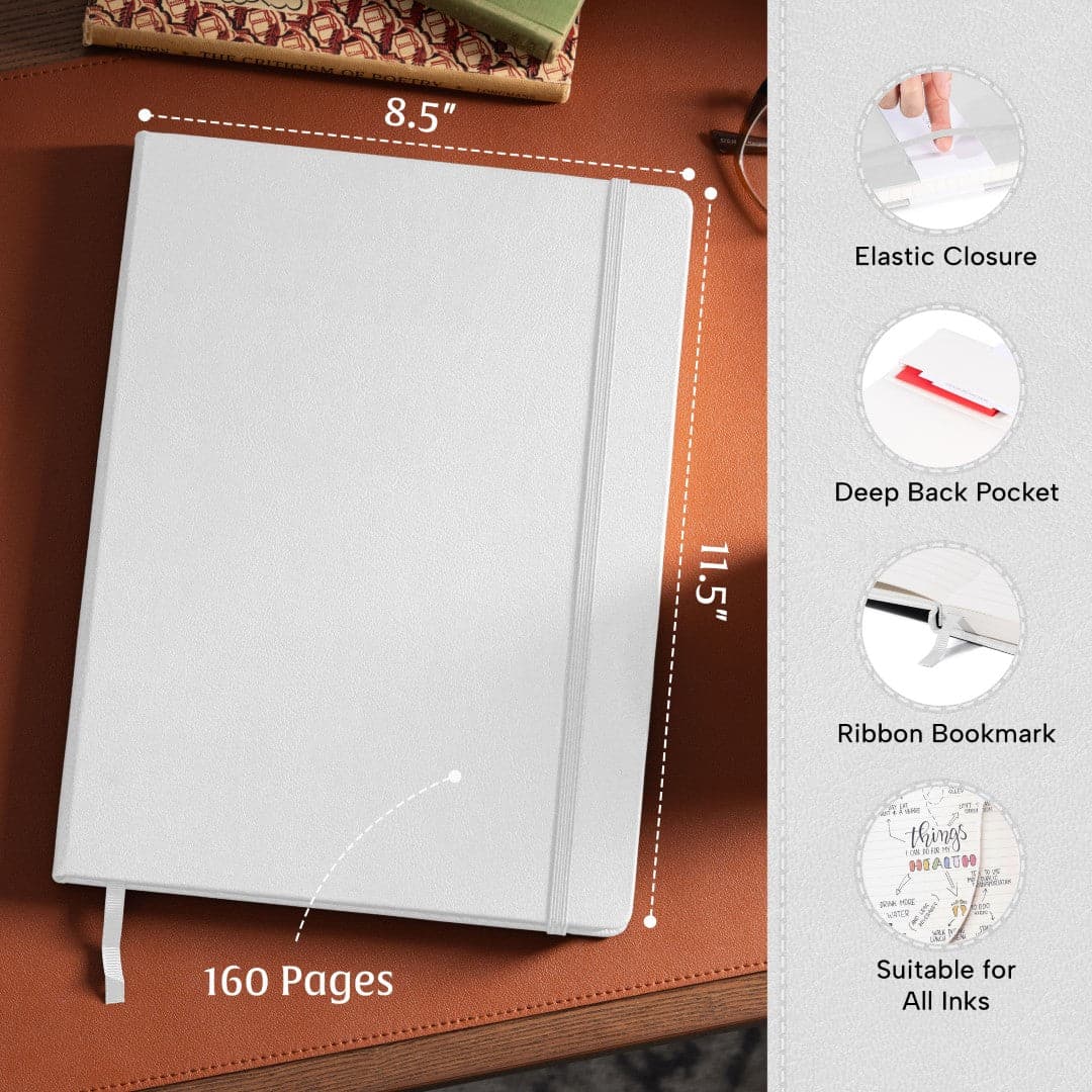 A4 Snow White ruled notebook, a symbol of simplicity and elegance in your writing journey.