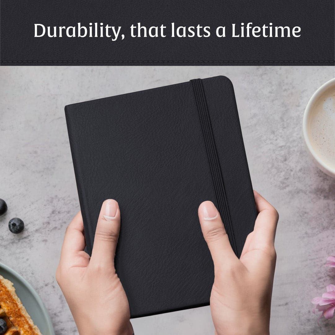 Luxury Charcoal Black A5 journal by Beechmore, for timeless writing experiences.