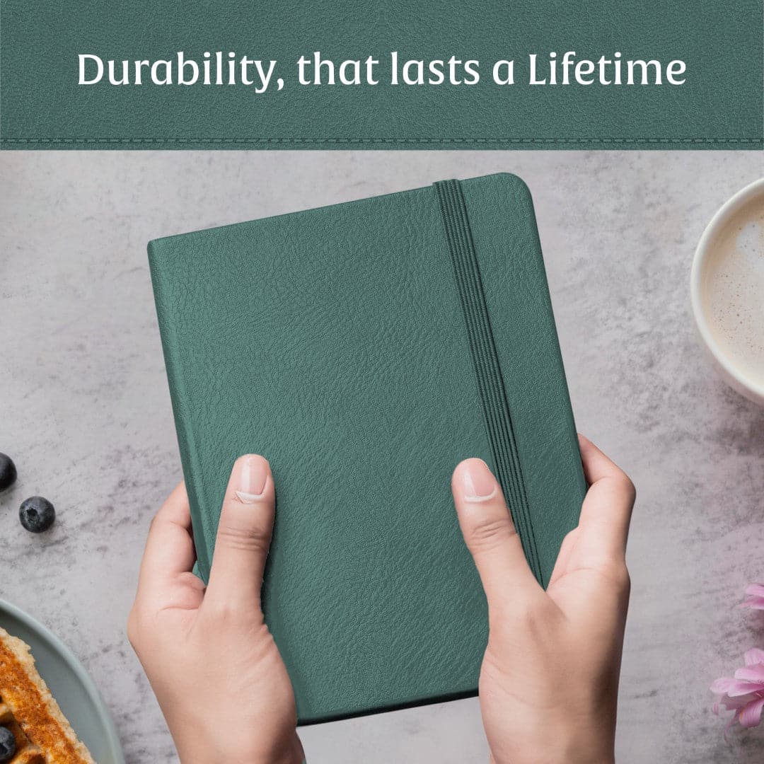 Lively Dartmouth Green A5 diary, a pop of color for your daily planning and ideas.