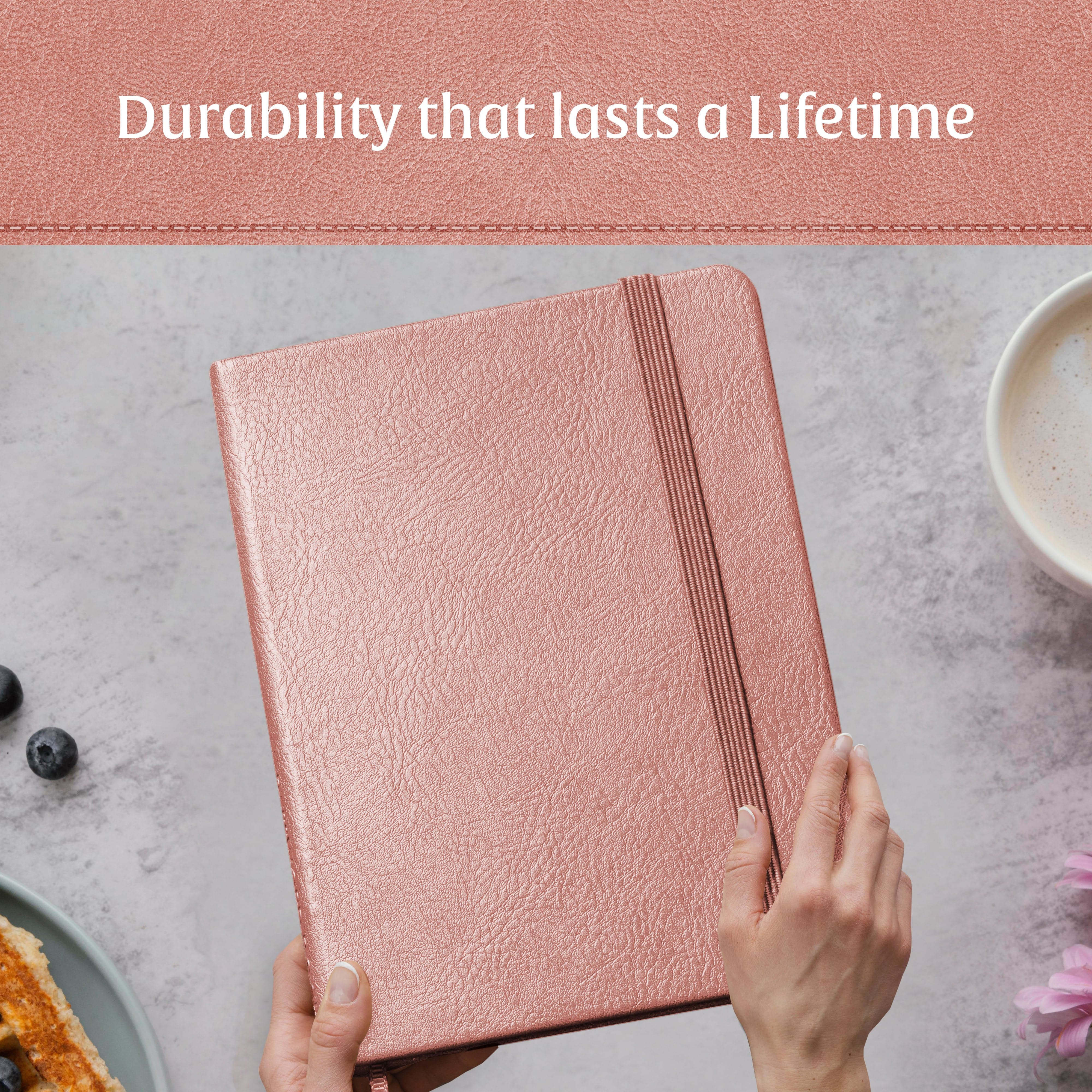 Classic Rose Wood-inspired A4 ruled notebook, blending natural beauty with practicality for daily use.