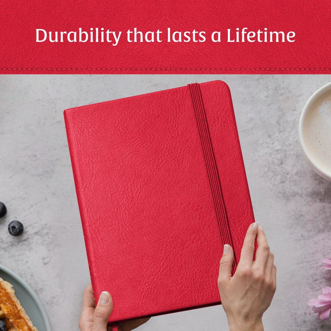 Luminous Scarlet Red A4 diary, blending function with fiery aesthetics for writers.