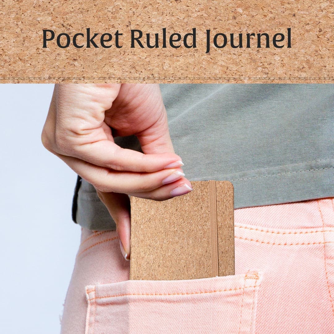 A6 Pocket Ruled Notebook - Beige Cork