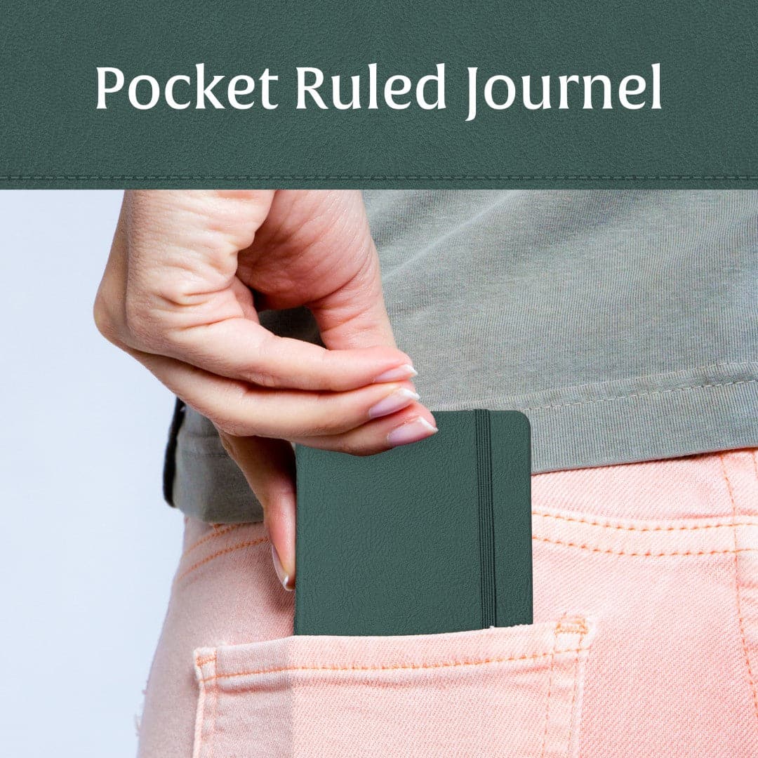 Eco-inspired Dartmouth Green A6 pocket notebook, fusing sustainability with practical design
