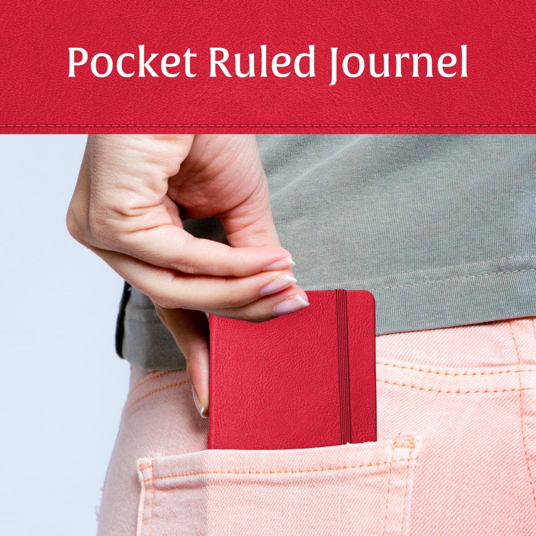 A6 pocket diary in dazzling Scarlet Red, designed for impactful and memorable note-taking