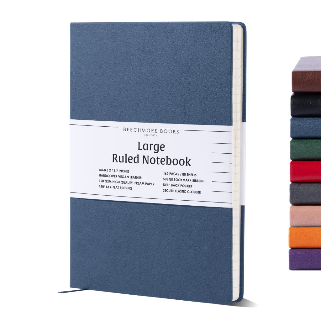 A4 Ruled Notebook - Symphony Blue