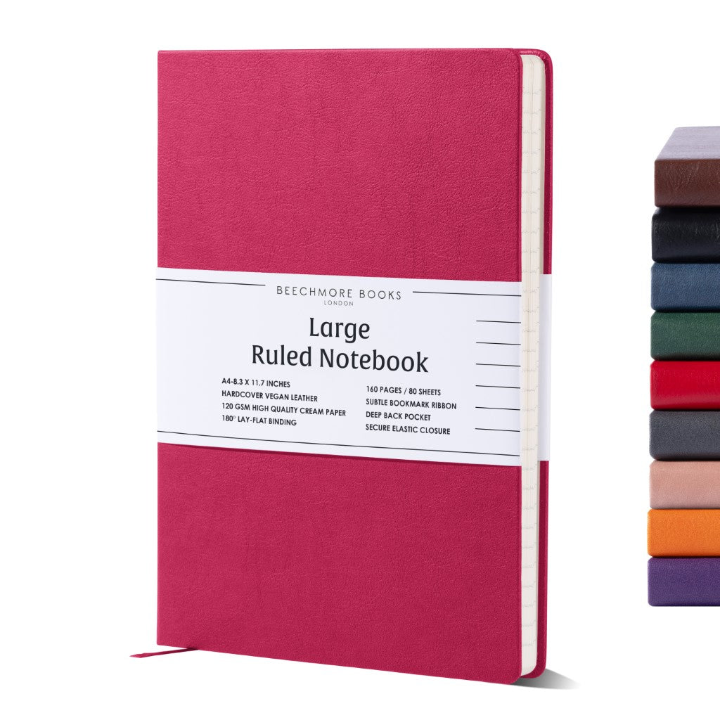 A4 Ruled Notebook - Vibrant Pink