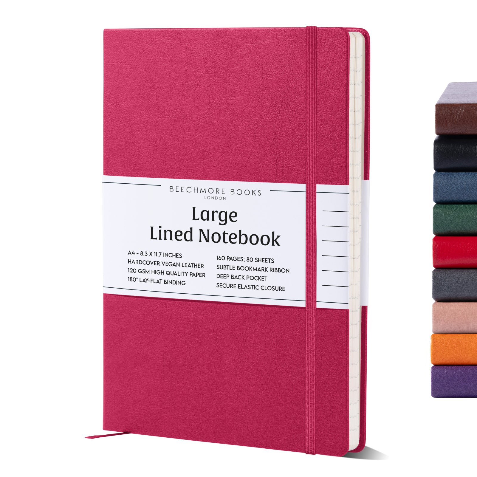 A4 Ruled Notebook - Vibrant Pink