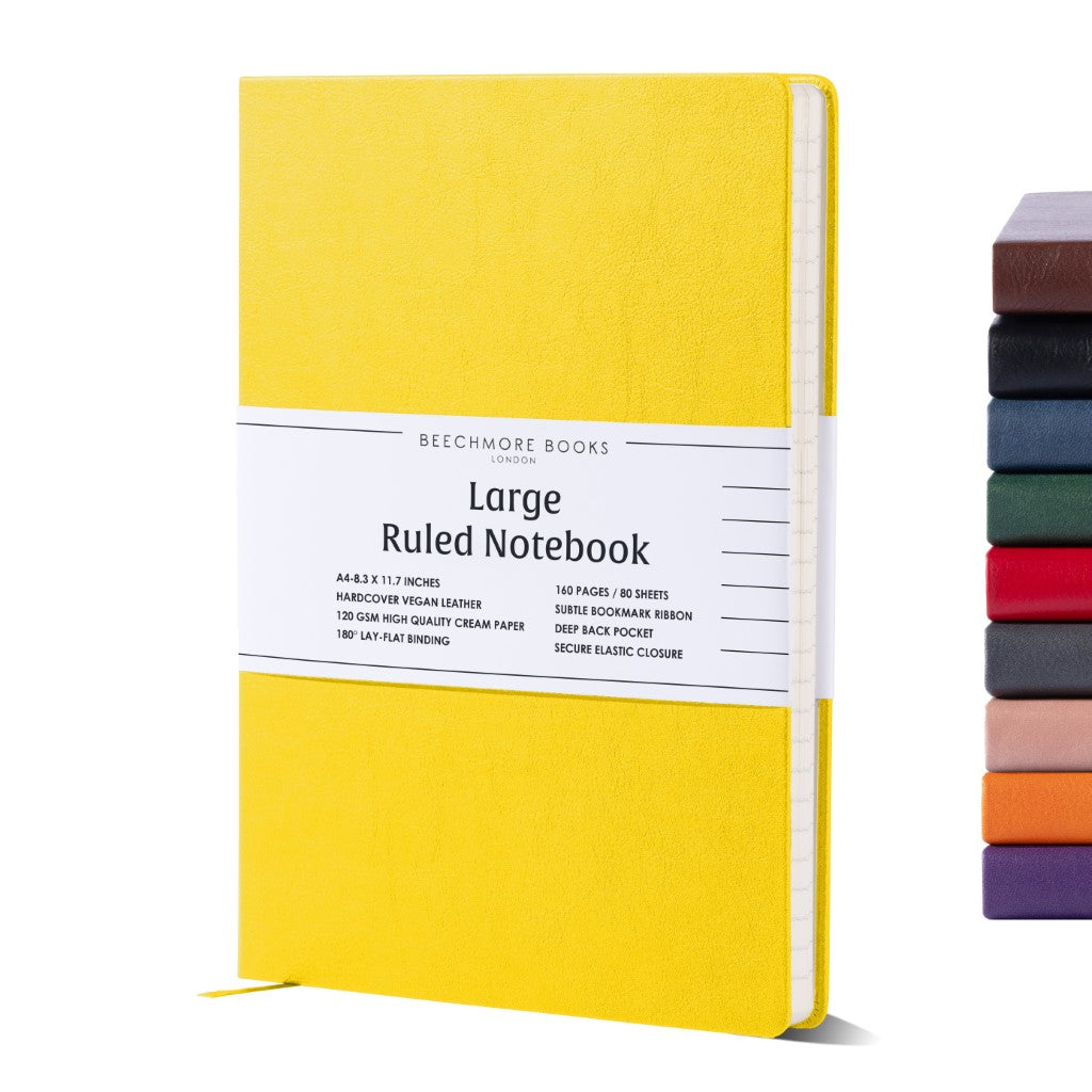 A4 Ruled Notebook - Sunshine Yellow