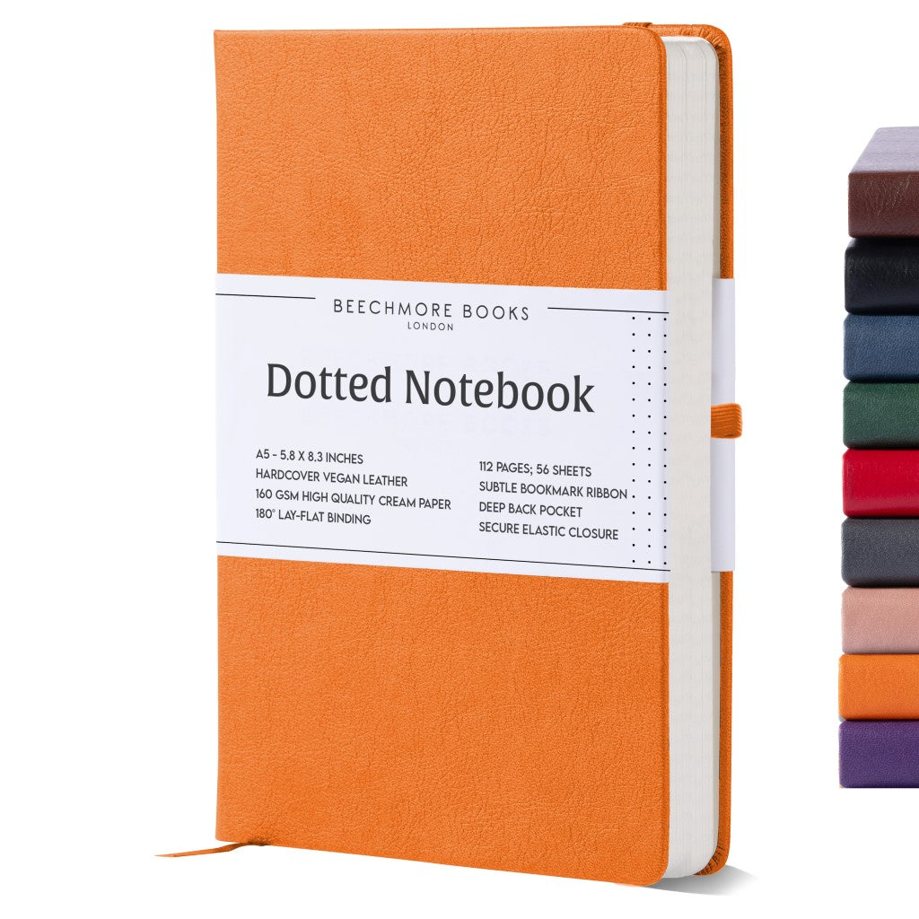 A5 Dotted Notebook - Monarch Orange