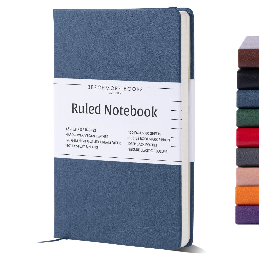 A5 Ruled Notebook - Symphony Blue
